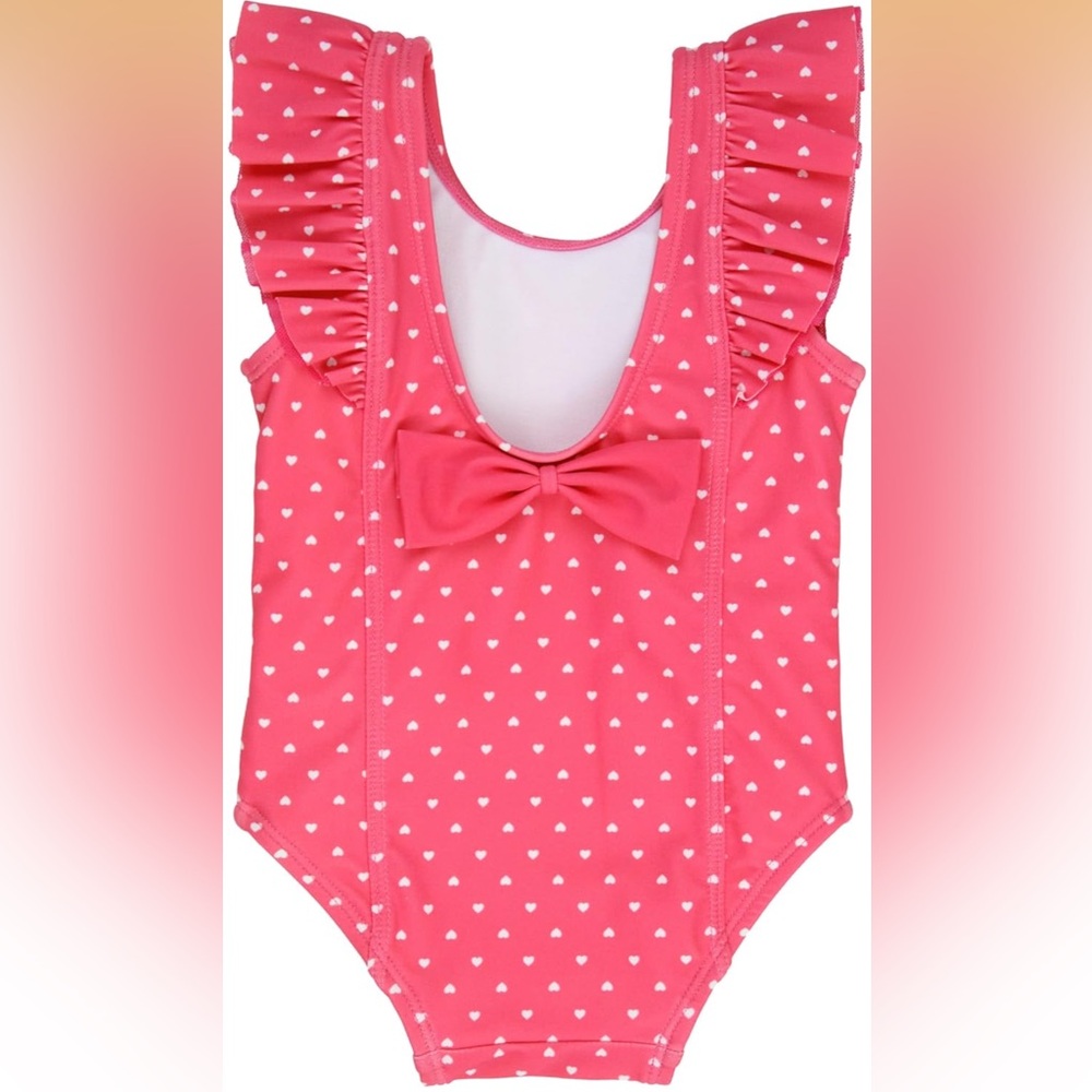 Ruffle Butts Pink Polka Dot Swimsuit - Picture 2 of 8
